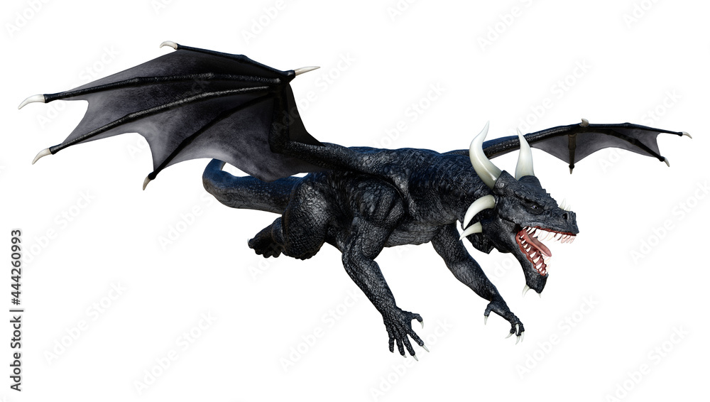 3D Rendering Fairy Tale Dragon on White 3D Rendering Fairy Tale Dragon on White