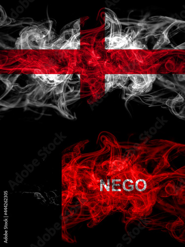 Flag of England  English and Brazil  Brazilian  Paraiba countries with smoky effect
