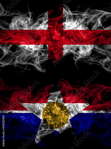 Flag of England  English and United States of America  America  US  USA  American  Dallas  Illinois countries with smoky effect