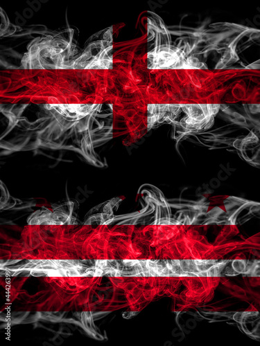 Flag of England  English and United States of America  America  US  USA  American  District of Columbia  Washington countries with smoky effect