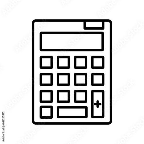 Calculator Outline Vector Icon Design