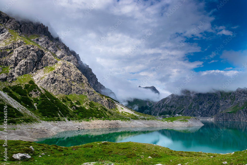 alpin scenery next to the Lünersee (Vorarlberg, Austria)