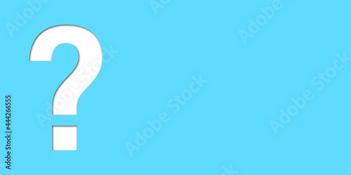 large question mark vector symbol on white background isolated. question sign