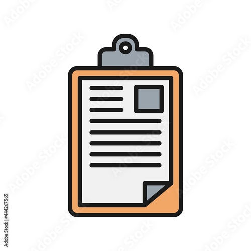 Report Line Filled Vector Icon Design