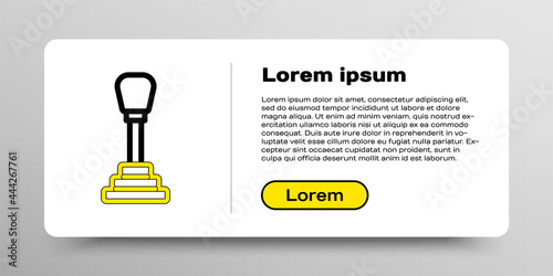 Line Gear shifter icon isolated on white background. Manual transmission icon. Colorful outline concept. Vector