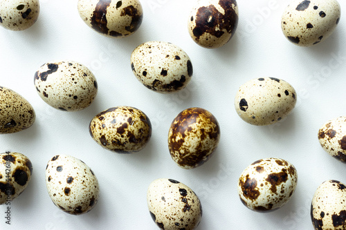 quails eggs isolated on white background