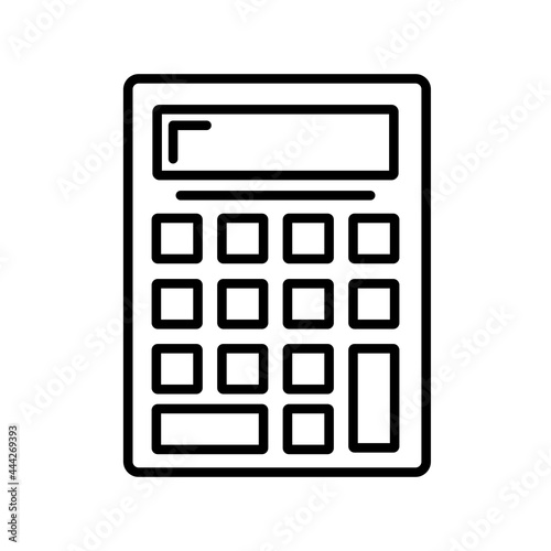 Calculator Outline Vector Icon Design