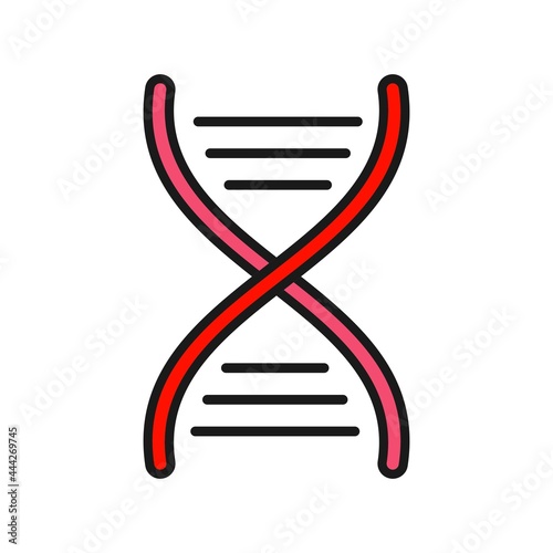DNA Line Filled Vector Icon Design