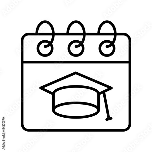  School Year Outline Vector Icon Design