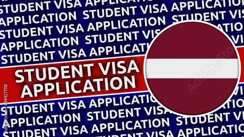 Latvia Circular Flag with Student Visa Application Titles - 3D Illustration Free Download Latvia Circular Flag with Student Visa Application Titles - 3D Illustration - GFXLoad