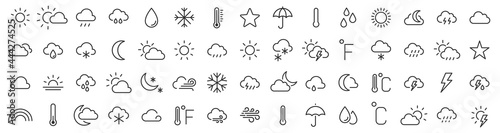 Obraz na plátně Weather icons