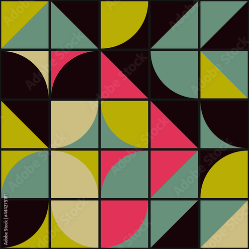 Abstract Geometric Pattern generative computational art illustration