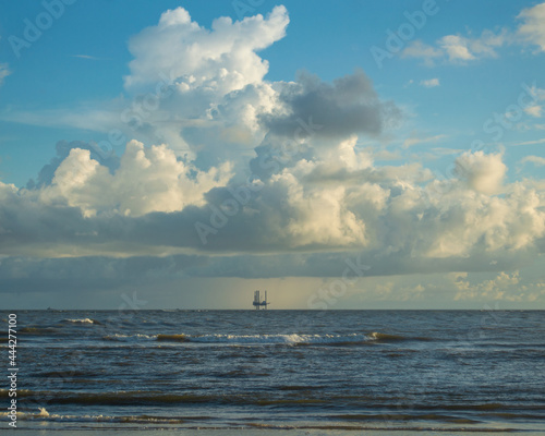 Oil Rig in Sea