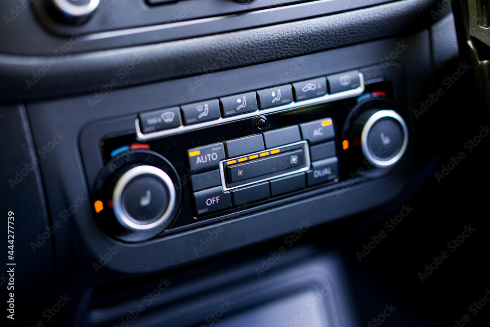 climate control with setting the temperature in the car. buttons and controls