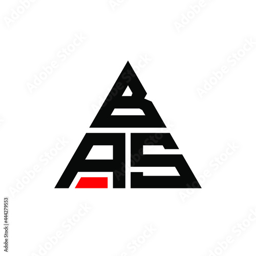 BAS triangle letter logo design with triangle shape. BAS triangle logo design monogram. BAS triangle vector logo template with red color. BAS triangular logo Simple, Elegant, and Luxurious Logo. BAS 