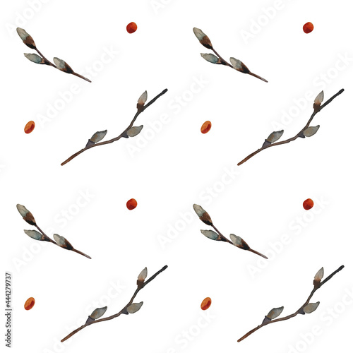 Seamless texture with tree branches