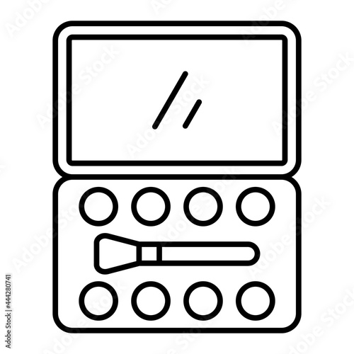 Vector Eye Shadow Outline Icon Design