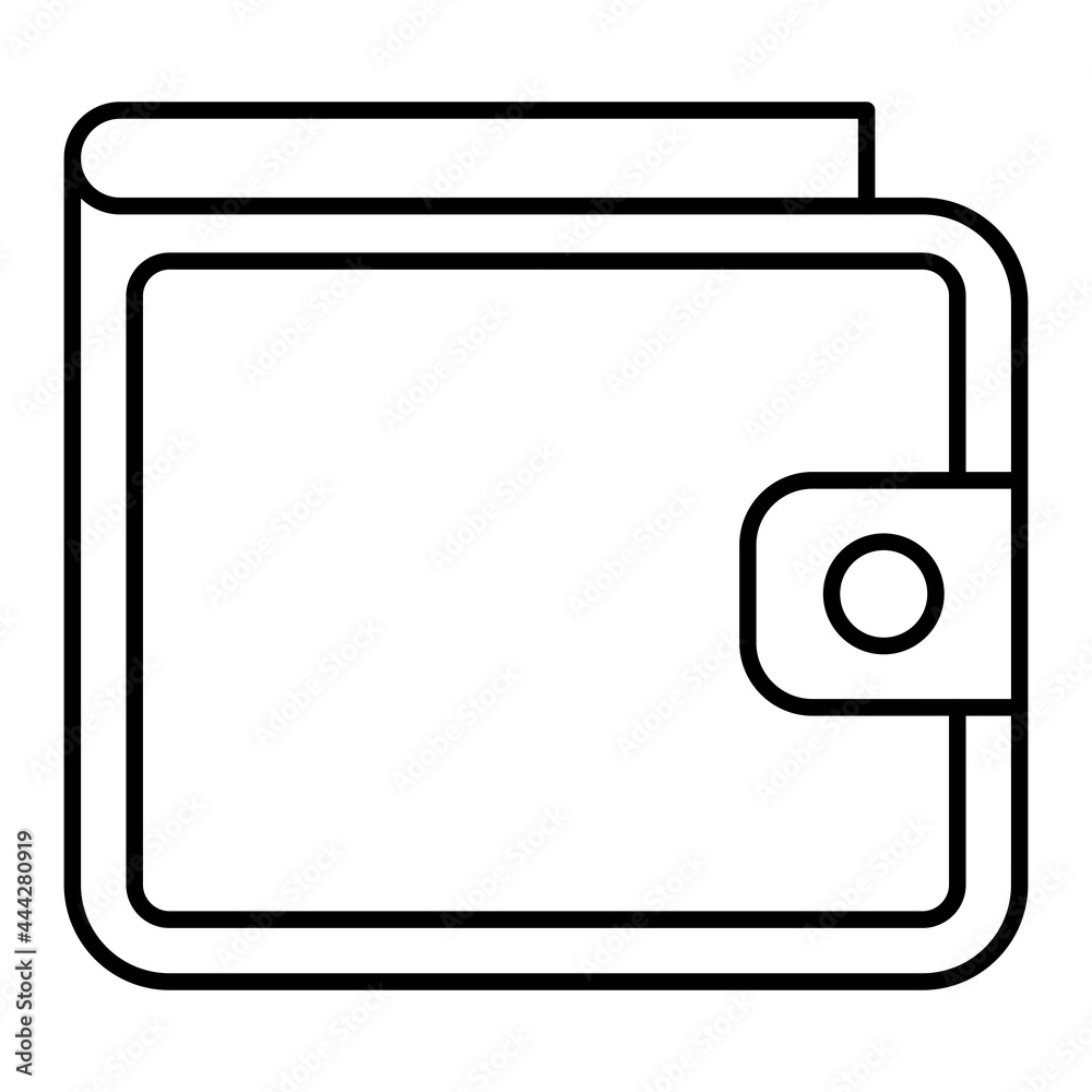 Vector Wallet Outline Icon Design Vector Wallet Outline Icon Design