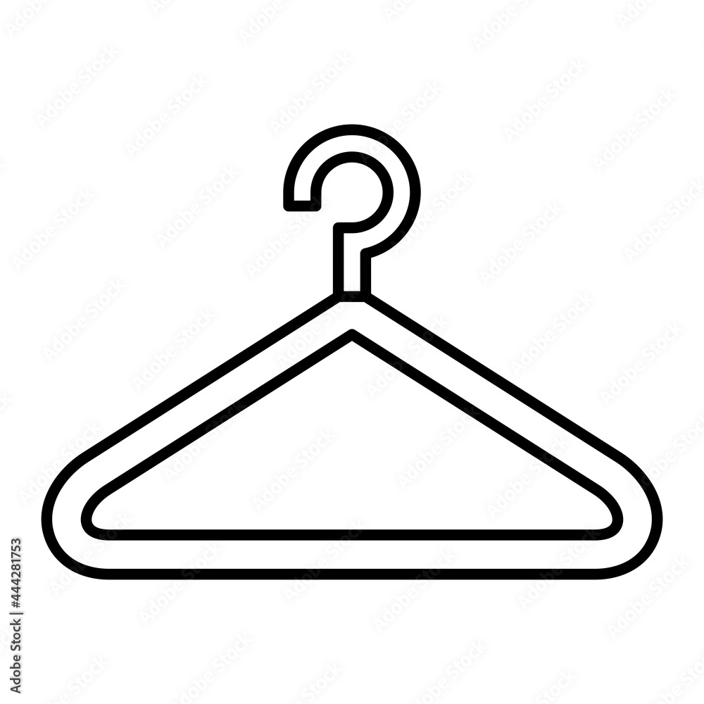 Vector Hanger Outline Icon Design Vector Hanger Outline Icon Design