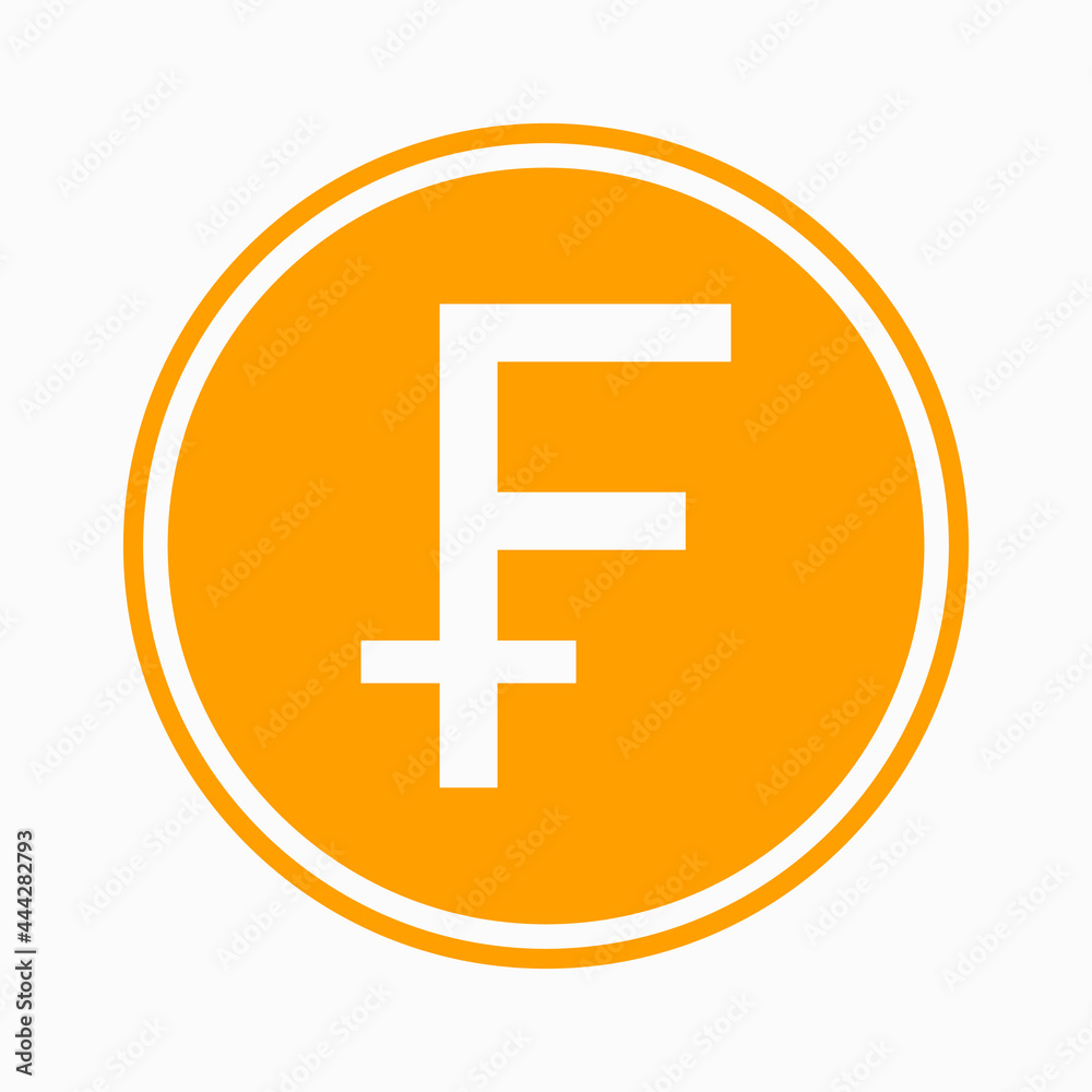 Swiss Franc icon. Swiss currency symbol. Vector illustration. Coin symbol. Swiss Franc icon. Swiss currency symbol. Vector illustration. Coin symbol.