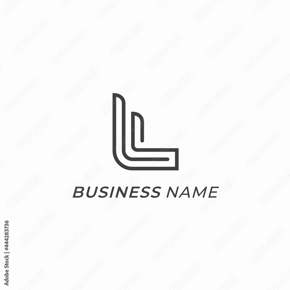 design logo creative letter L and letter F