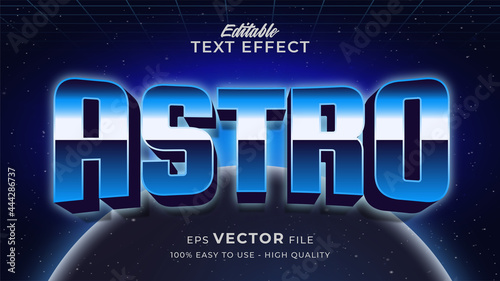 Space Game text effect editable retro futuristic text style