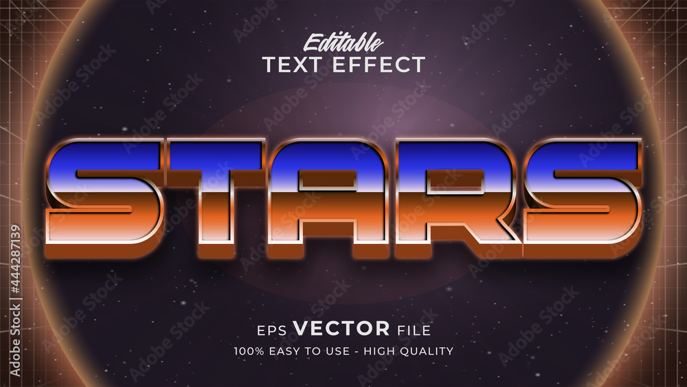 Space Game text effect editable retro futuristic text style