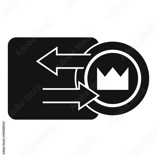 Token convertor icon simple vector. Nft fungible