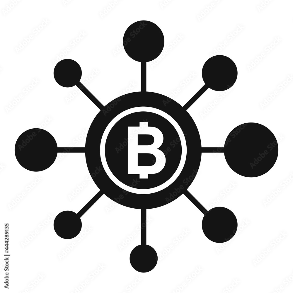 Bitcoin scheme icon simple vector. Graph currency Bitcoin scheme icon simple vector. Graph currency