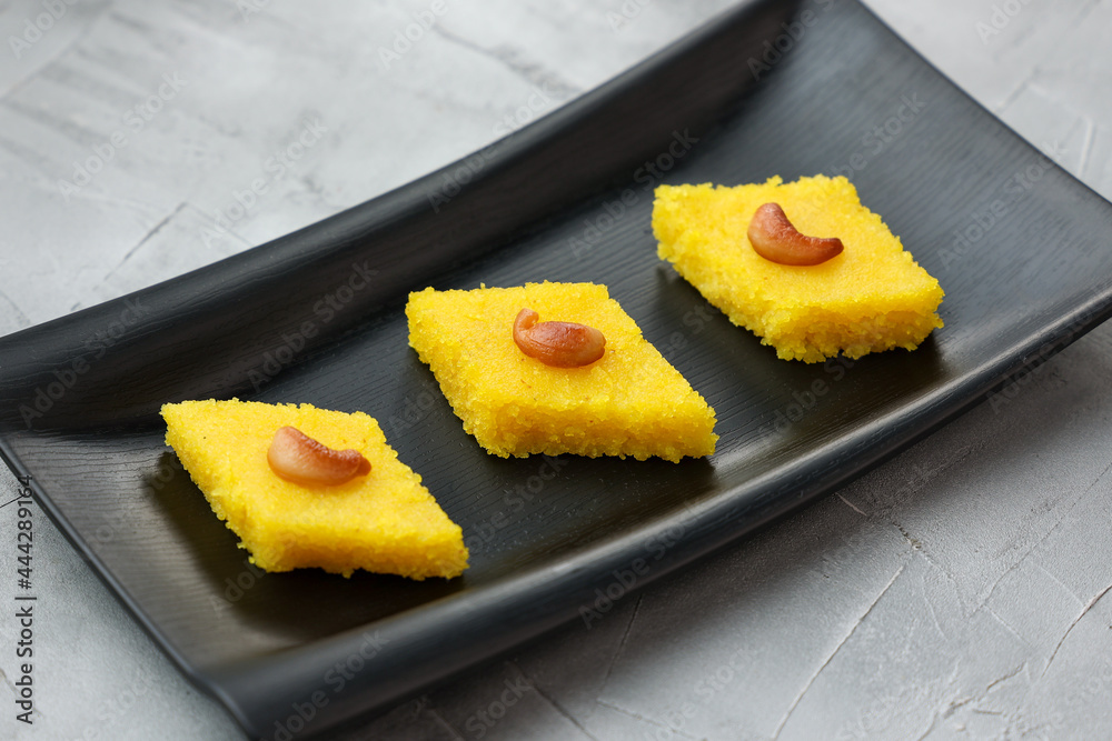 Rava kesari , Kesari bath , sheera or suji halwa Indian sweet food