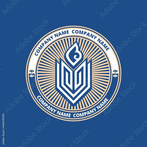 Logo elements: a stylized book and a flame of knowledge. The idea behind the logo is knowledge and learning. Vector.