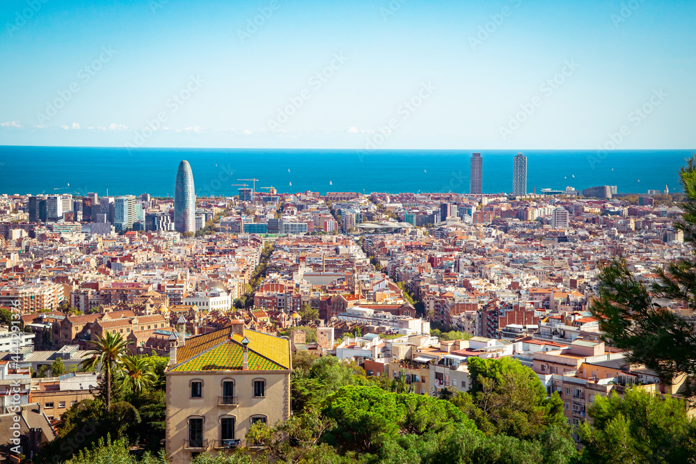 Barcelona view of the city
