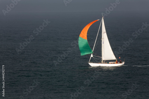 Ship on sea in Brittany France