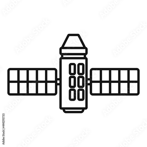 Science space station icon outline vector. Mars exploration