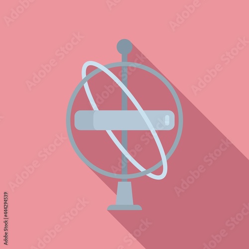 Gyroscope icon flat vector. Gyroscope sensor
