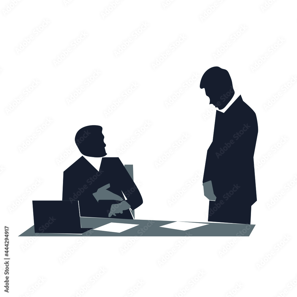 Obraz premium When a person is late to work icon - stock illustration.