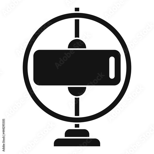 Gyroscope stand icon simple vector. Sensor momentum