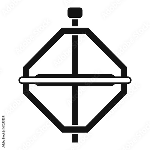 Steel gyroscope icon simple vector. Sensor stand