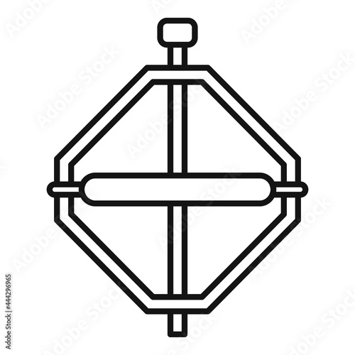 Steel gyroscope icon outline vector. Sensor stand
