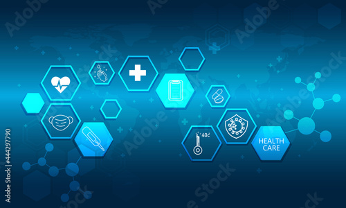 Abstract medical background.Health care vector design with medical icon.