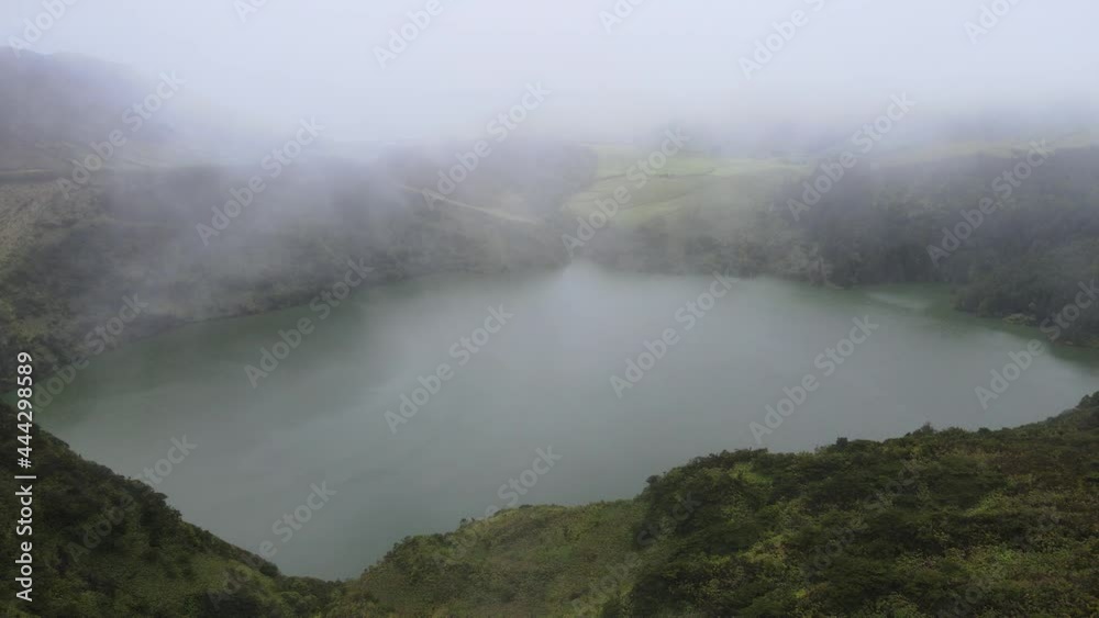 Aerial view on Flores Island in the Azores