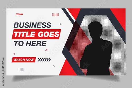 Creative Modern unique Corporate Abstract Professional business Youtube thumbnail template & video thumbnail template