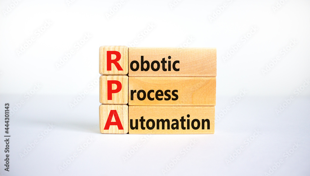 RPA, robotic process automation symbol. Wooden blocks with words RPA, robotic process automation on beautiful white background. Business, RPA, robotic process automation concept. RPA, robotic process automation symbol. Wooden blocks with words RPA, robotic process automation on beautiful white background. Business, RPA, robotic process automation concept.
