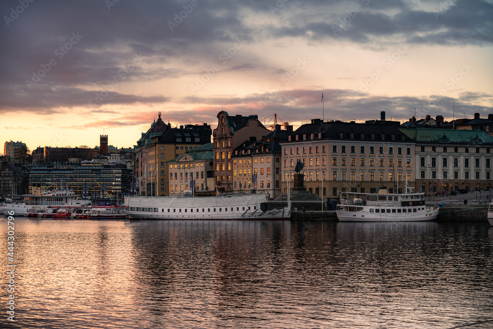 Sunset in Stockholm City
