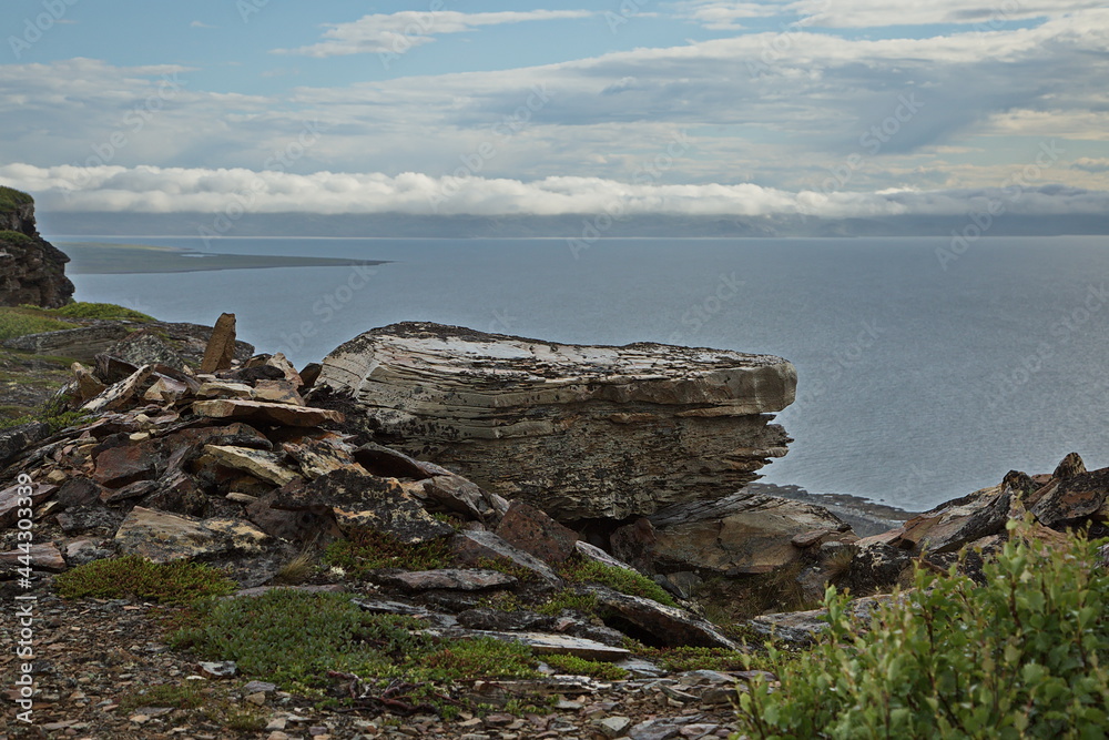 Rocky shores of the Barents Sea.