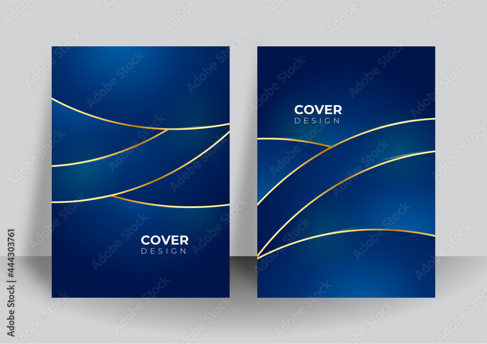 Naklejka premium Brochure template layout, Blue cover design, business annual report, flyer, magazine. Collection of blue digital contemporary covers, templates, posters, placards, brochures, banners, flyers and etc. 