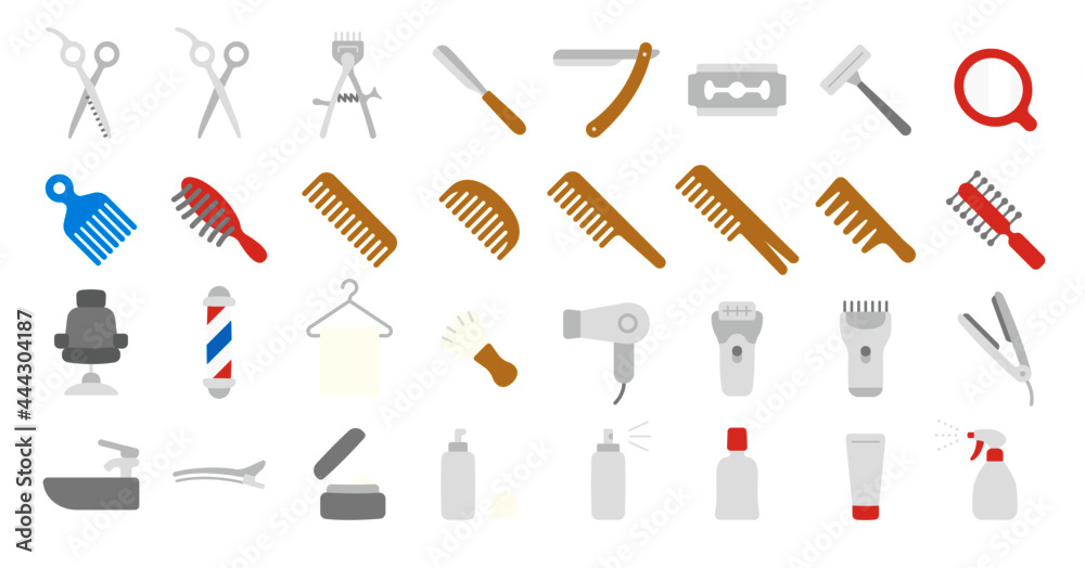 Barber Shop Icon Set Barber Shop Icon Set