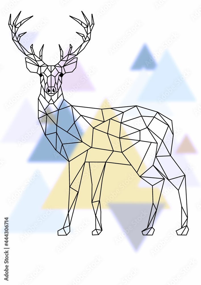 DEER LOW POLY BACKGROUND ANIMALS WILD NATURE DEER LOW POLY BACKGROUND ANIMALS WILD NATURE