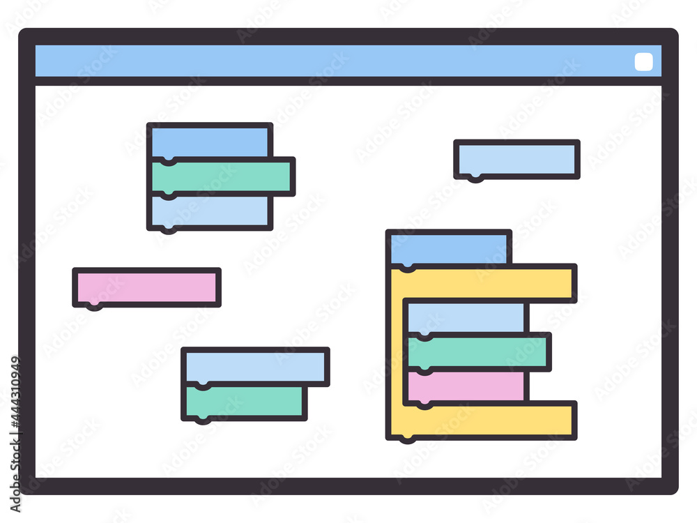 シンプルな線のパソコンの画面のイラスト プログラミングのウィンドウ Stock ベクター Adobe Stock シンプルな線のパソコンの画面のイラスト プログラミングのウィンドウ Stock ベクター Adobe Stock