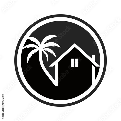 simple creative vector logo real estate design